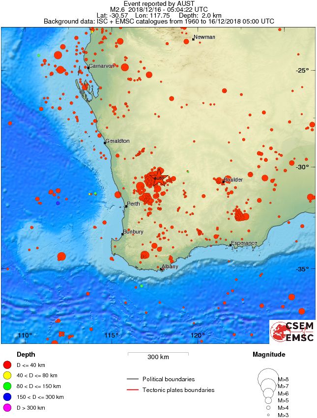 wide historical seismicity