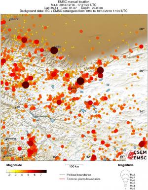 regional magnitude historical seismicity