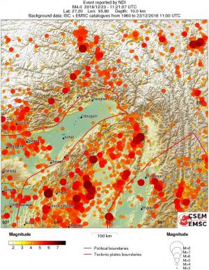 regional magnitude historical seismicity