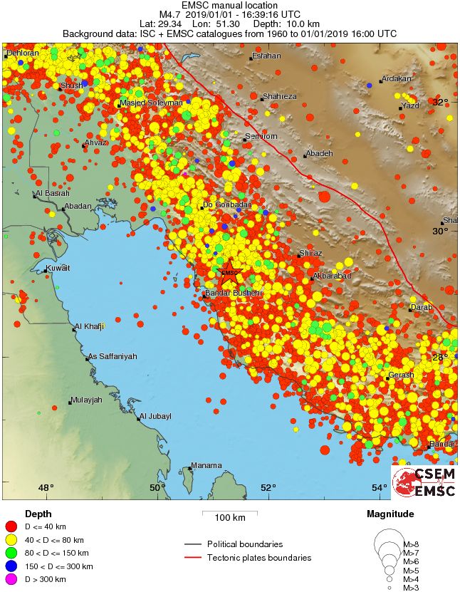 regional historical seismicity