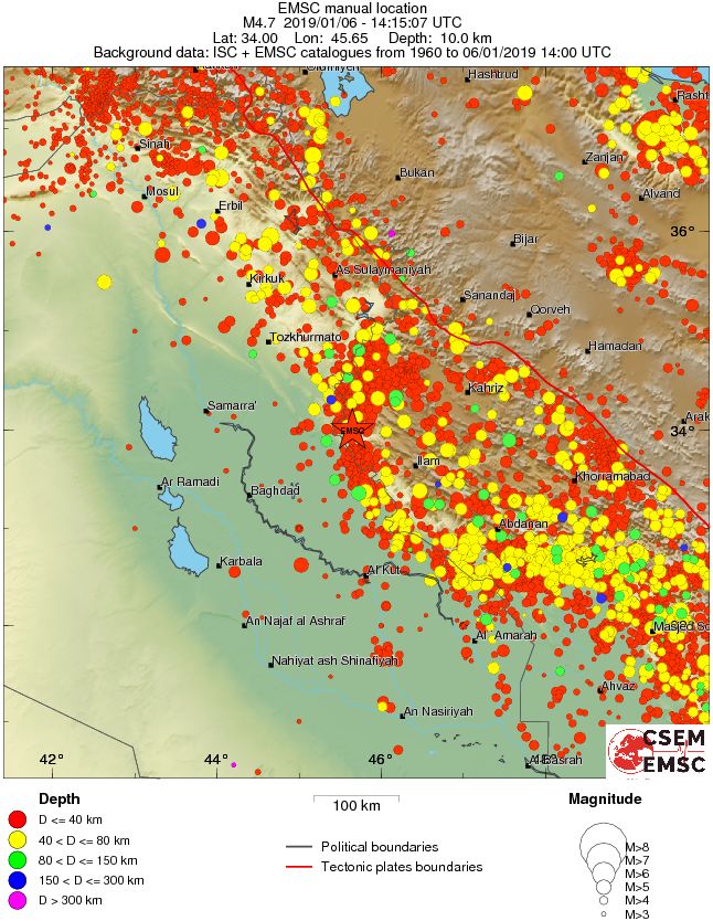 regional historical seismicity