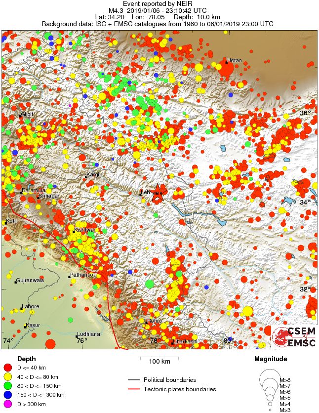 regional historical seismicity