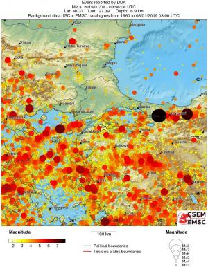 regional magnitude historical seismicity