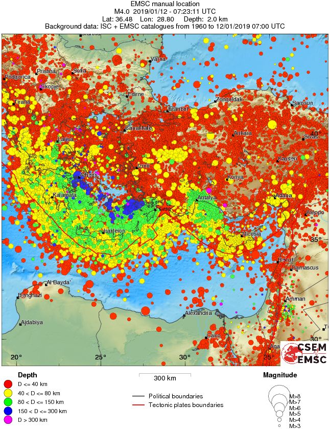 wide historical seismicity