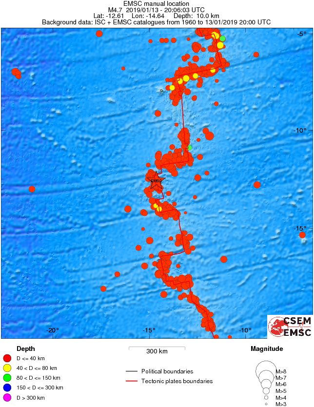 wide historical seismicity