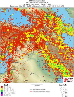 wide historical seismicity