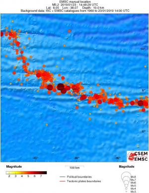 regional magnitude historical seismicity