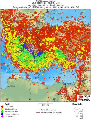 wide historical seismicity