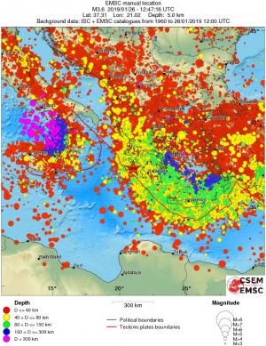 wide historical seismicity