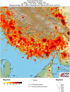 regional magnitude historical seismicity