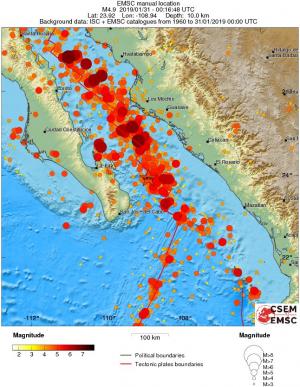 regional magnitude historical seismicity