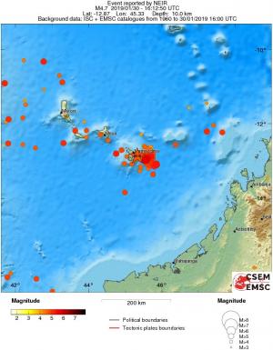 regional magnitude historical seismicity