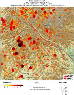 regional magnitude historical seismicity