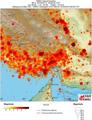 regional magnitude historical seismicity