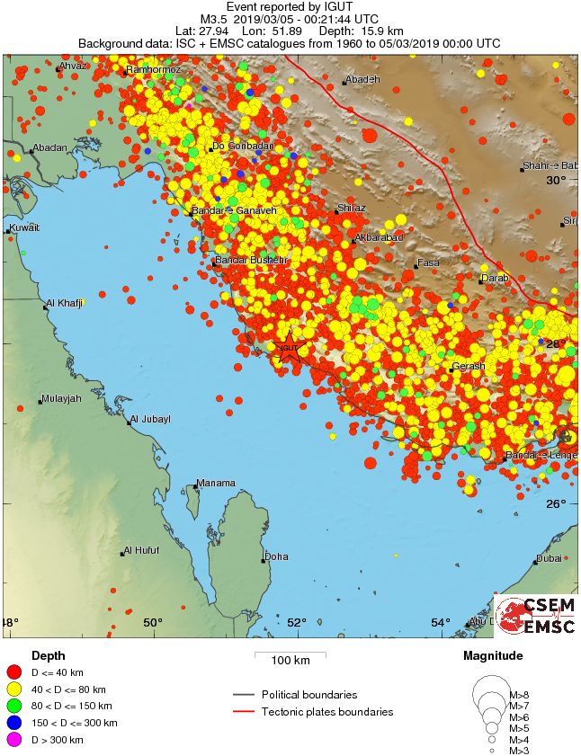regional historical seismicity