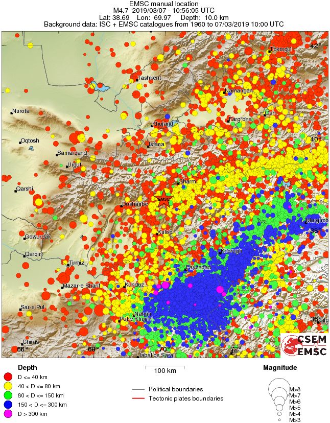 regional historical seismicity