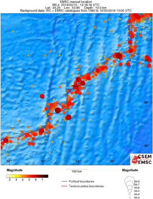 regional magnitude historical seismicity