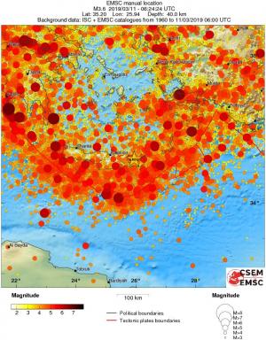 regional magnitude historical seismicity
