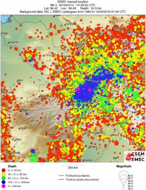 wide historical seismicity