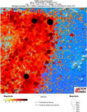 regional magnitude historical seismicity