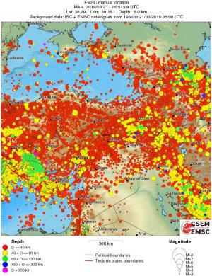 wide historical seismicity