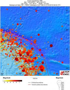 regional magnitude historical seismicity