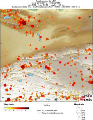 regional magnitude historical seismicity