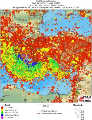 wide historical seismicity