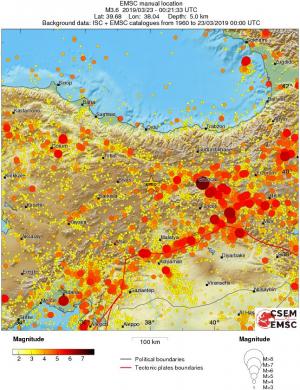 regional magnitude historical seismicity