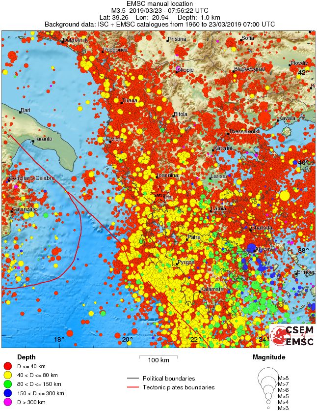 regional historical seismicity