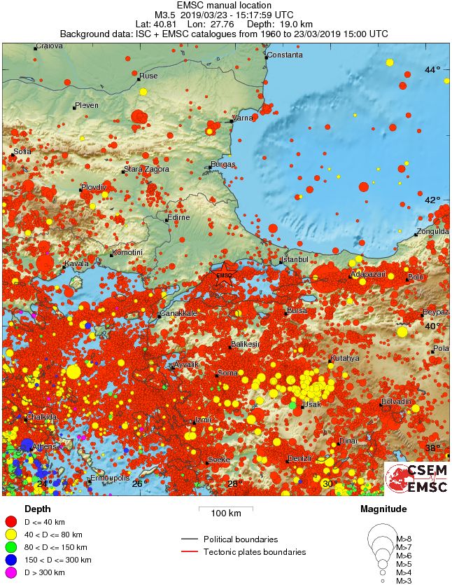 regional historical seismicity