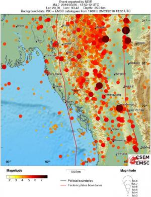 regional magnitude historical seismicity