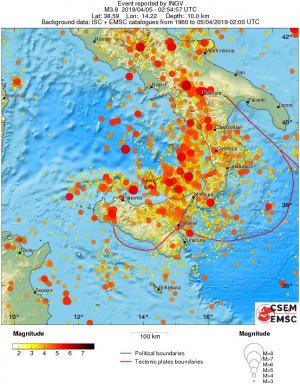 regional magnitude historical seismicity