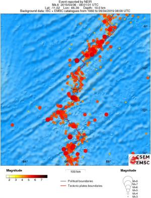 regional magnitude historical seismicity
