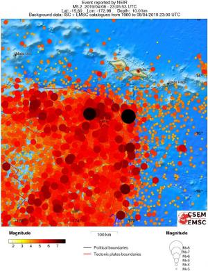 regional magnitude historical seismicity