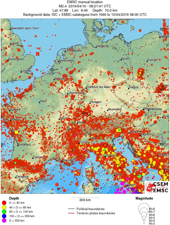 wide historical seismicity