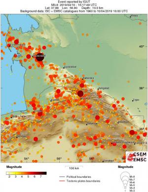 regional magnitude historical seismicity