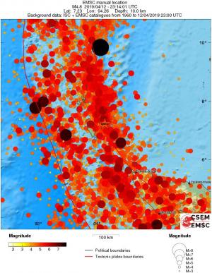 regional magnitude historical seismicity