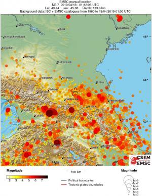 regional magnitude historical seismicity