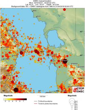 regional magnitude historical seismicity