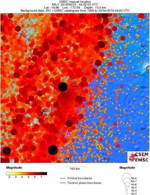 regional magnitude historical seismicity