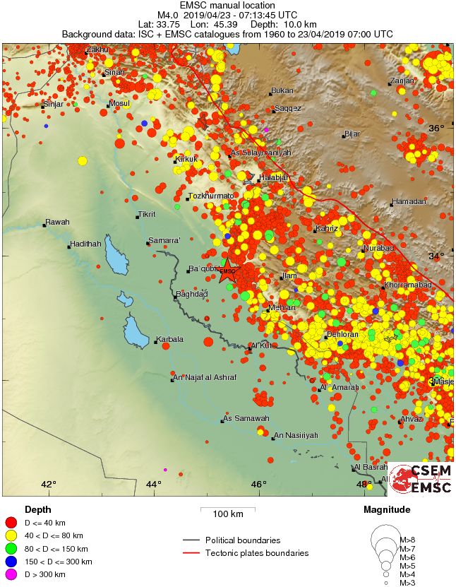 regional historical seismicity