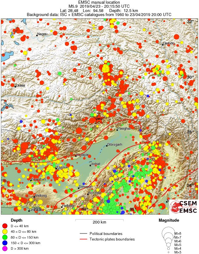 regional historical seismicity
