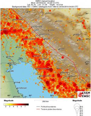 regional magnitude historical seismicity