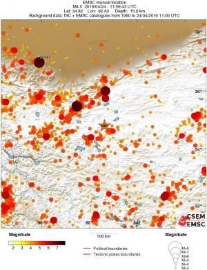 regional magnitude historical seismicity
