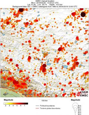 regional magnitude historical seismicity