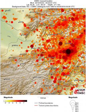 regional magnitude historical seismicity