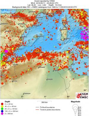 wide historical seismicity