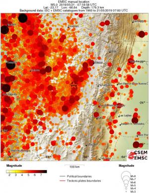 regional magnitude historical seismicity