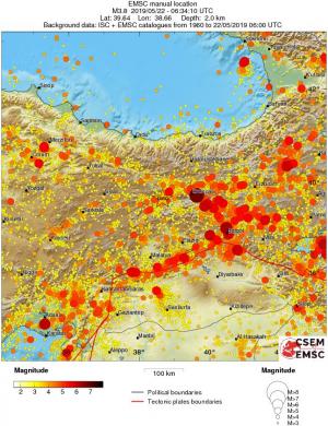 regional magnitude historical seismicity